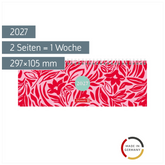 Querterminbuch Mod. 772 2027 „Poppy“ | 297×105 mm, Karton