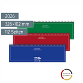 Querterminbuch Mod. 774 2026 | 326×102 mm, Karton, sortiert