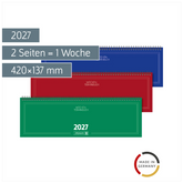 Querterminbuch Mod. 775 2027 | 420×137 mm, Karton, sortiert
