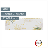 Querterminbuch Mod. 777 2027 „Liv“ | 326×102 mm, Karton