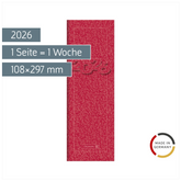Vormerkbuch Mod. 782 2026 | 108×297 mm, Karton, rot