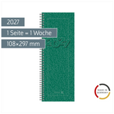Vormerkbuch Mod. 782 2027 | 108×297 mm, Karton, grün