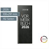 Vormerkbuch Mod. 784 2026 | 108×297 mm, Kunststoff, schwarz