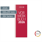 Vormerkbuch Mod. 785 2026 | 108×297 mm, Papier, rot