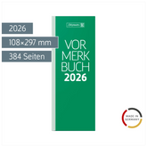 Vormerkbuch Mod. 785 2026 | 108×297 mm, Papier, grün