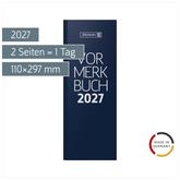 Vormerkbuch Mod. 786 2027 | 110×297 mm, Kunststoff, blau