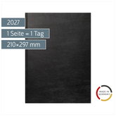 Buchkalender Mod. 787 2027 | A4, Kunstleder, schwarz