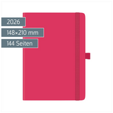 Buchkalender Kompagnon Mod. 791 66 2026 | A5, Kunststoff, pink