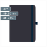 Buchkalender Kompagnon Mod. 791 66 2026 | A5, Kunststoff, dunkelblau