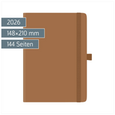 Buchkalender Kompagnon Mod. 791 66 2026 | A5, Kunststoff, braun