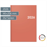 Buchkalender Mod. 795 2026 | A5, Kunststoff, coral