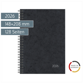 Buchkalender Mod. 796 2026 | A5, Karton, schwarz