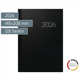 Buchkalender Mod. 796 2026 | A5, Kunststoff, schwarz