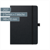 Buchkalender Kompagnon Mod. 796 66 2027 | A5, Kunststoff, schwarz