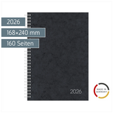 Buchkalender Mod. 797 2026 | 168×240 mm, Karton, schwarz