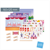 Rubbelsticker Karten-Set „Prinzessin“ | 160×120 mm, bunt