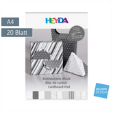 Motivkarton-Block | A4, 20 Blatt, anthrazit