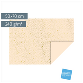 Motivkarton „Sterne“ | 50×70 cm, 240 g/m², creme/gold glänzend
