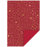 Motivkarton „Sterne“ | A4, 240 g/m², rot/gold glänzend