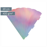 Schultüten-Zuschnitt | 69 cm, 400 g/m², silber irisierend