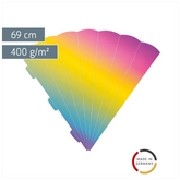Schultüten-Zuschnitt | 69 cm, 400 g/m², regenbogen