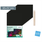 Kritz-Kratz Karten-Set | 185×157 mm, regenbogen