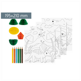 3D-Mal-Set „Dinosaurier“ | 195×210 mm