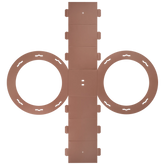 Rundlaternen-Zuschnitt | Ø 22 cm 12 cm, 400 g/m², mittelbraun