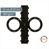 Rundlaternen-Zuschnitt | Ø 22 cm 12 cm, 400 g/m², schwarz