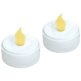 Teelichter elektrisch | weiß/gelb, 2 Stück