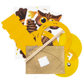Laternen-Bastel-Set „Eule“ | gelb/braun