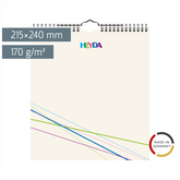 Bastel- und Fotokalender immerwährend | 215×240 mm, beige