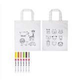 Bastel-Set Stoff bemalen „Animals & Zoo“ Kindertaschen
