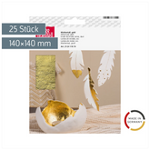 Blattmetall | 140×140 mm, gold, 25 Stück