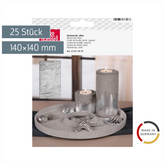 Blattmetall | 140×140 mm, silber, 25 Stück
