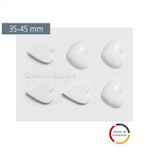 Gießform „Herzen Mini“ | 35-45 mm, weiß