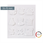 Gießform „Weihnachten“ | 55-70 mm, weiß