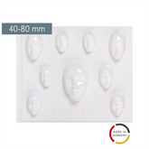 Gießform „Mini-Schmuckmasken“ | 40-80 mm, weiß