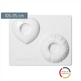 Gießform „Herz, Blume“ Kerzenhalter | 105-115 mm, weiß