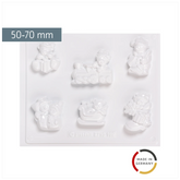 Gießform „Frohe Weihnacht“ | 50-70 mm, weiß