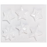 Gießform „Sterne“ | 80-90 mm, weiß