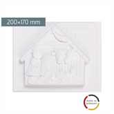 Gießform „Weihnachtskrippe“ | 200×170 mm, weiß
