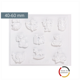 Gießform „Weihnachtsfiguren“ | 40-60 mm, weiß