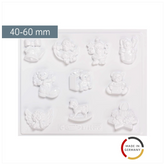 Gießform „Weihnachtsfiguren“ | 40-60 mm, weiß