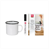 Bastel-Set Emailletasse | weiß