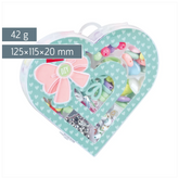 Schmuck-Set „Heart“ | 125×115×20 mm, mehrfarbig, pastell, 42 g