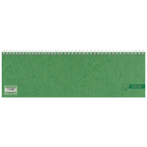 Querterminbuch 2026 | 326×102 mm, Karton, grün