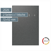 Taschenkalender Mod. partner/Industrie I 2026 | A7, Kunststoff, anthrazit