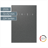 Taschenkalender Mod. partner/Industrie I 2026 | A7, Kunststoff, anthrazit