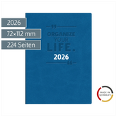 Taschenkalender Mod. partner/Industrie I 2026 „Organize“ | A7, Kunstleder